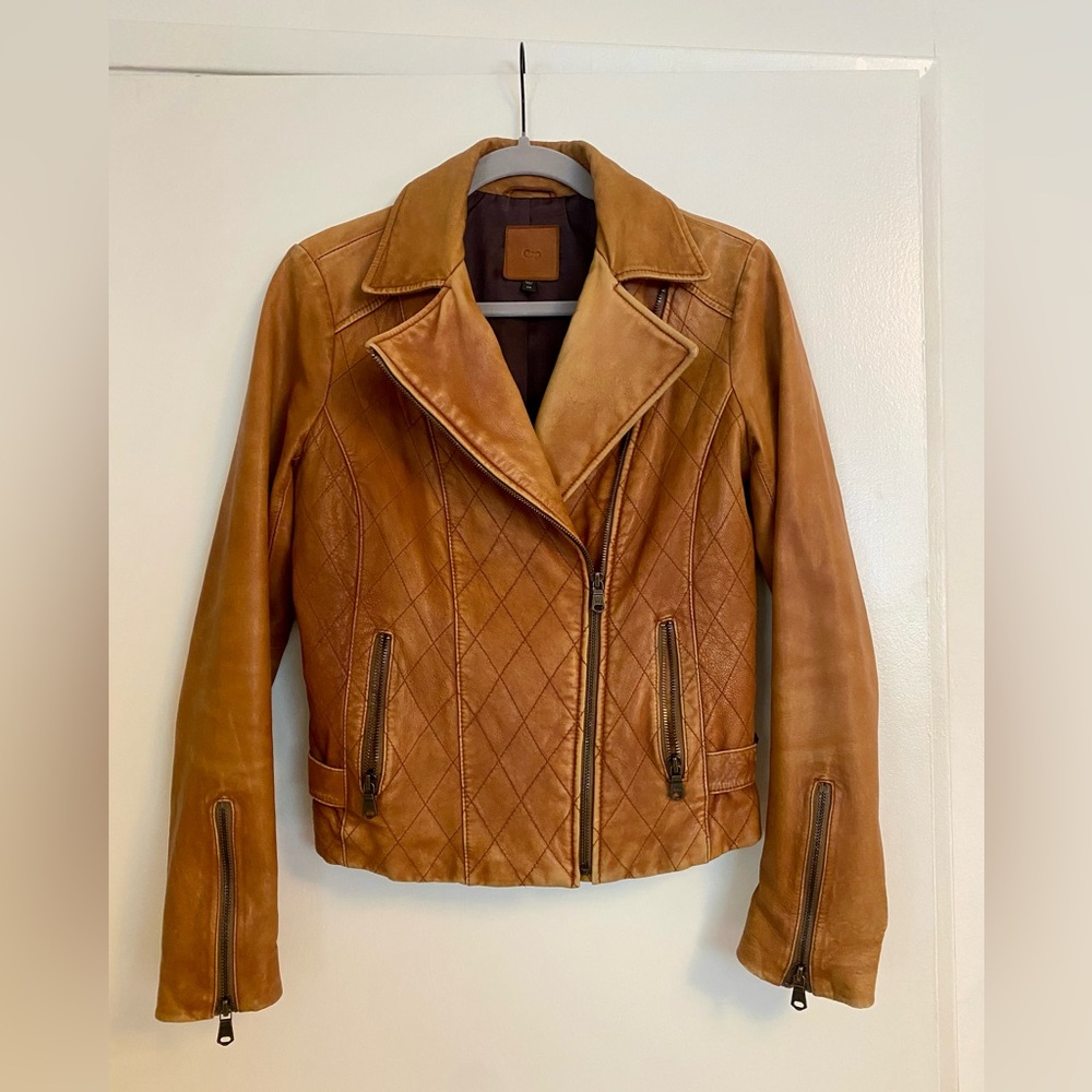 Vintage Gap Authentic Leather Moto Jacket